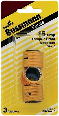 15-Amp Type S Fuse Adapter, 3-Pk.