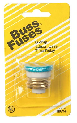 Bussmann BP/T-8 Time-Delay Plug Fuse, 8A, 125V