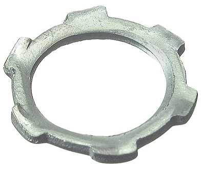 Halex 96194 Rigid Conduit Locknut, 1-1/4 in, Steel, Zinc, 2/BAG