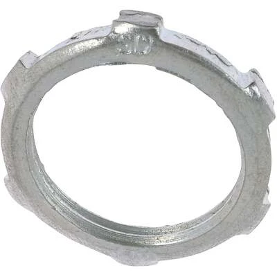 Halex 96196 Rigid Conduit Locknut, 2 in, Steel, Zinc, 2/BAG