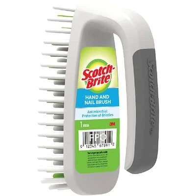 Hand And Nail Brush - 4-1/4 In. Length, Plastic Handle, Nylon Bristles