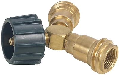 Lp Cylinder Y Adapter, Model 7633, Brass Dual Hose Connector