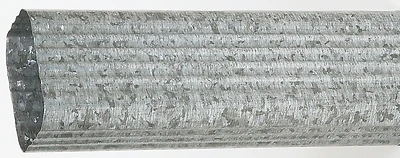 Gutter Downspout, Mill Finish Galvanized Steel, 2 x 3 In. x 10 Ft.
