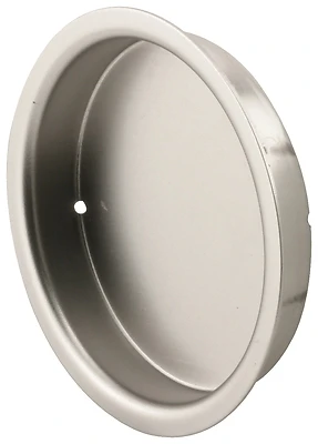 Mortise Closet Door Pull, Satin Nickel, 2-1/8 In. Diam., 2-Pk.
