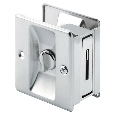 Prime-Line N 7239 Pocket Door Privacy Lock Pull, Satin Nickel