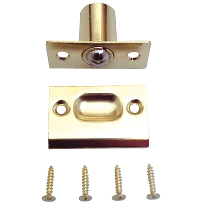 Prime-Line U 9132 Ball Bullet Catch and Strike, Brass-Plated, 27/32 In.