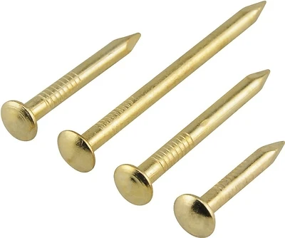 Hillman 50034 Bend-Less Picture Hanger Nails, Brass-Plated, 10-Pk.