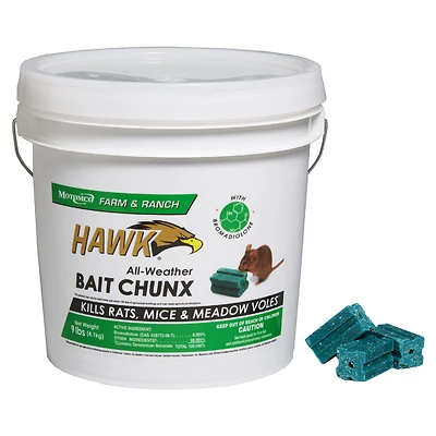 Motomco - Chunx Rodent Bait, 1-oz. Squares, 9-Lbs.