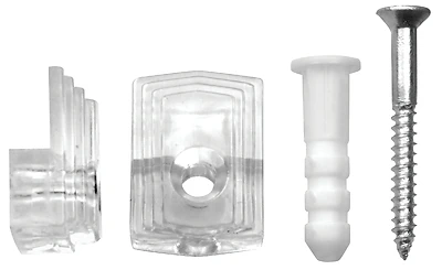OOK 50224 Mirror Clip Set, Plastic, 20 Lb., 10-Pack