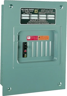 Square D QO816L100SCP 100-Amp Main Lug Load Center, 8-Space, 16-Circuit