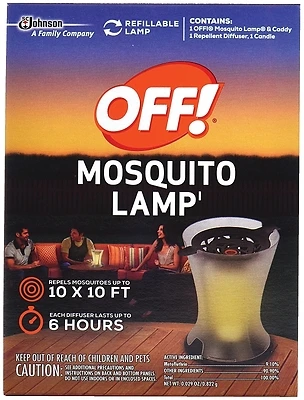 Off! 76087 Mosquito Repellent Lamp, 100 Sq. Ft. Coverage
