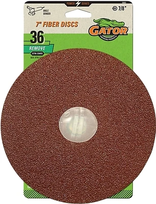 Gator 3083 Fiber Sanding Discs, 36-Grit, 7-In., 3-Pk.