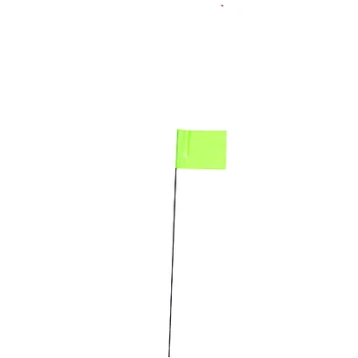 CH Hanson 15067 Stake Flag, Lime, 2-1/2 in W Flag, 3-1/2 in H Flag, 15 in OAH, PVC Flag