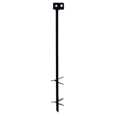 4 In. X 30 In. Black Iron Double Head Earth Anchor For Manufactured Homes