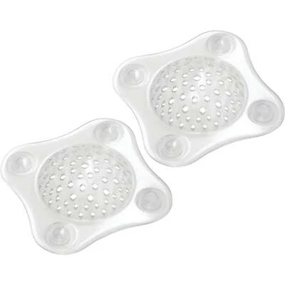 iDesign 22510 Shower Stall Drain Protector, Clear, 5.5 In.