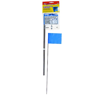 CH Hanson 15068 Stake Flag, Blue, 2-1/2 in W Flag, 3-1/2 in H Flag, 15 in OAH, PVC Flag