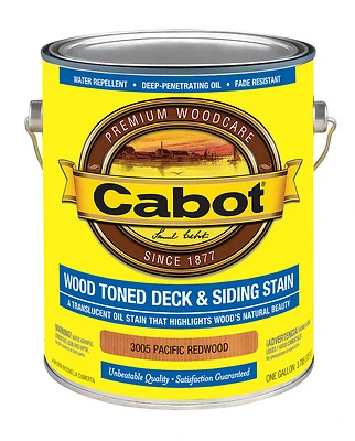 Alkyd/oil Base Wood Toned Deck & Siding Stain, Pacific Redwood, 1 Gallon