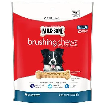 256759 19.6 oz Milk Bone Brushing Chews, Small & Medium