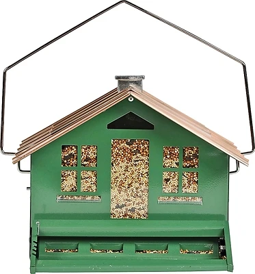 Squirrel-be-gone Green Metal Bird Feeder, 8 Lb. Capacity, Model 339