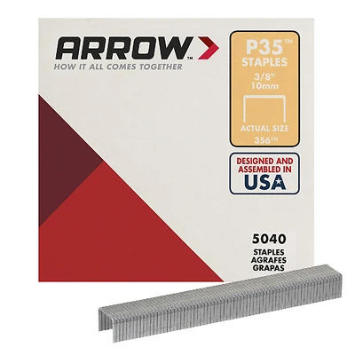 P35 Heavy Duty Staples 3/8 In. Leg, 7/16 In. Crown, 5040 Pk, Model 356