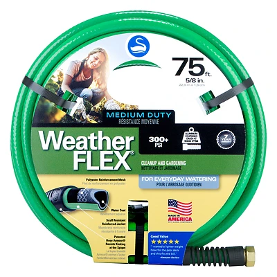 Swan CSNWF58075 WeatherFlex Garden Hose, Medium Duty, 5/8 In. x 75 Ft.