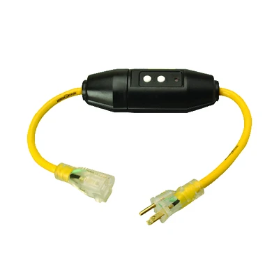 Yellow Jacket 2817 GFCI Extension Cord, 12/3, 2 Ft., 15A, 125V