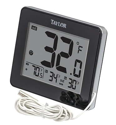 Taylor 1710 Indoor/Outdoor Thermometer, Wired Probe, 10 Ft