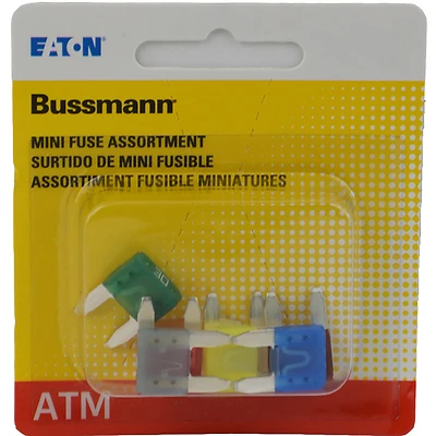 Bussmann BP/ATM-A8-RP Mini Blade Fuse Assortment, 2–30 Amp, 8-Pack