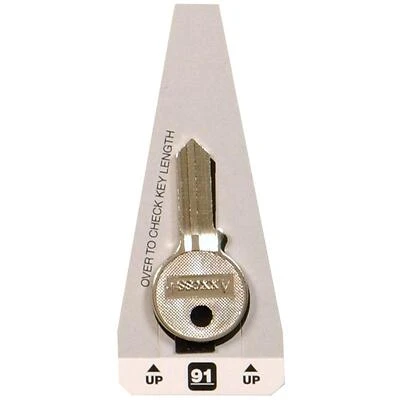 Hillman Brass Padlock Key Blank