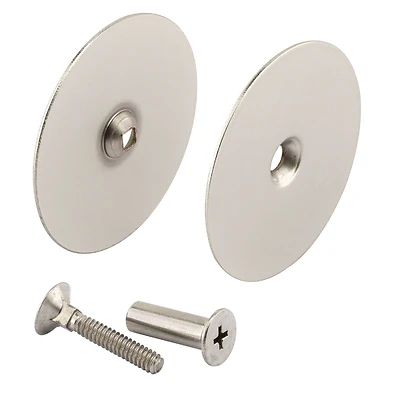 Defender Security U 10446 Hole Cover Plate, 2-5/8 In., Satin Nickel