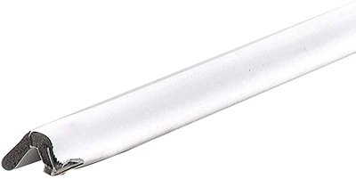 M-D 70068 White Vinyl Kerf Molding Weatherstrip, 96 In. x 9/16 In.