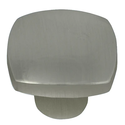 Aventura 1-1/2 In. Satin Nickel Square Cabinet Knob, Model 74428, 1 Pk