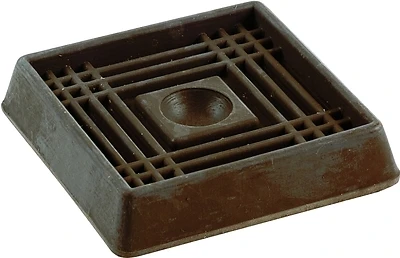 2 In. Brown Square Rubber Caster Cups 4 Pk - Model 9076