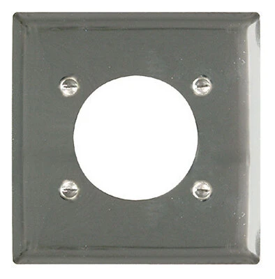 Legrand S3862CCC10 Single Receptacle Wallplate, Duplex, 7.8 in L, Standard, 1-Gang, Metal, Silver, Chrome