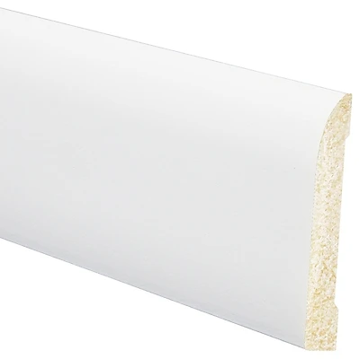 7/16 In. W X 3-3/16 In. H X 8 Ft. L Crystal White Polystyrene Ranch Base Molding