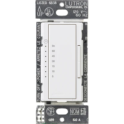 Maestro Exhaust Fan Timer, For Incandescent & Halogen Bulbs