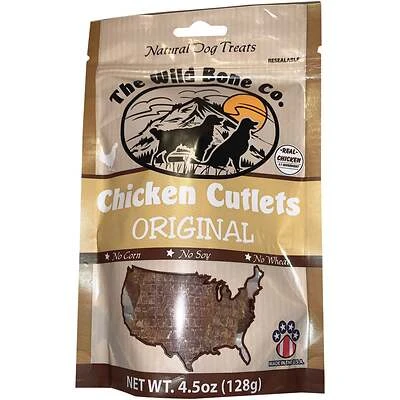 The Wild Bone Company 1970.6 Chicken Cutlet Dog Treat, 4.5 Oz.