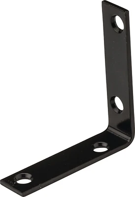 Corner Brace, Black, 3/4 x 3 In.