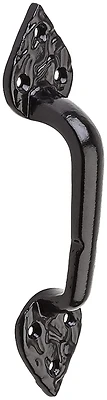 National Hardware N109-023 Gate Pull, Black Decorative Spear, 7-3/4 In.