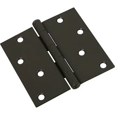 National Hardware N830-204 Door Hinge, 4 In., Oil-Rubbed Bronze, Full-Mortise
