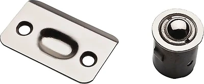 National Hardware N830-107 Ball Catch, Drive-In, Satin Nickel