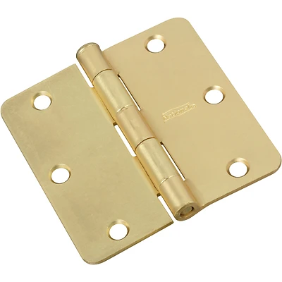 National Hardware N830-229 Door Hinge, Satin Brass, Cold Rolled Steel, 3 In.
