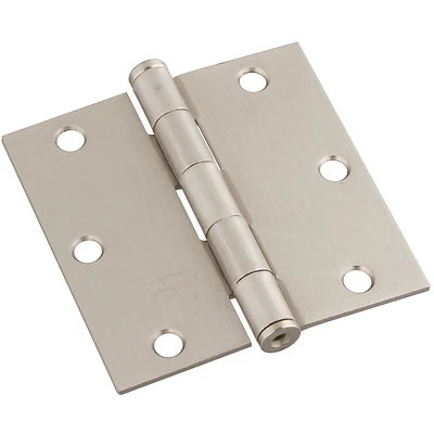 National Hardware N830-250 Door Hinge, Steel, Satin Nickel, 3 In.