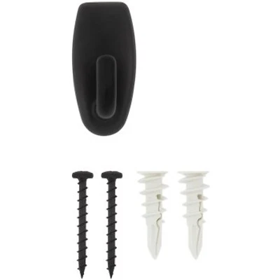 Snap Wall Hook, Black, 50-Lb. Load