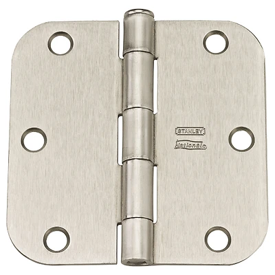 National Hardware N612-061 Residential Door Hinge, Steel, Satin Nickel, 3-1/2 In., 12-Pk.