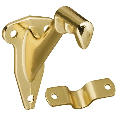 National Hardware N830-131 Handrail Bracket, Zinc, Polished Brass, 2-Pc.