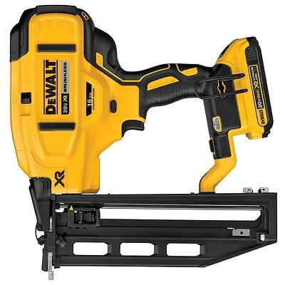 20-Volt MAX XR Cordless Straight Finish Nailer Kit, Brushless Motor, 16 Gauge