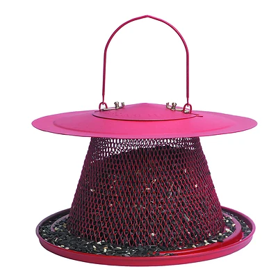 No/no Red Metal Collapsible Bird Feeder, 2.5 Lb. Capacity, Model C00322