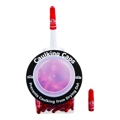 Tool Time Red Industrial Vinyl Reusable Cualking Caps 1 pk
