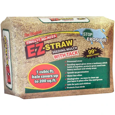 EZ Straw MLEZSTRAWMULCH11 Seeding Mulch With Tack, 1 Cu. Ft.